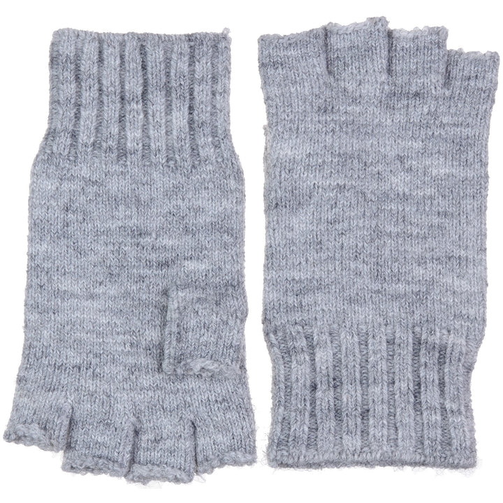 JG728 - One Dozen Unisex Solid Soft One Layer Half Finger Fingerless Knitted Gloves