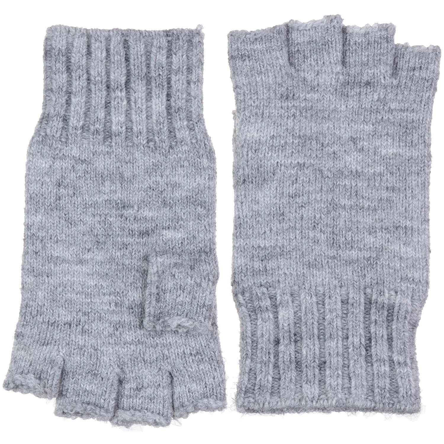 JG728P - One Dozen Unisex Solid Soft One Layer Half Finger Fingerless Knitted Gloves