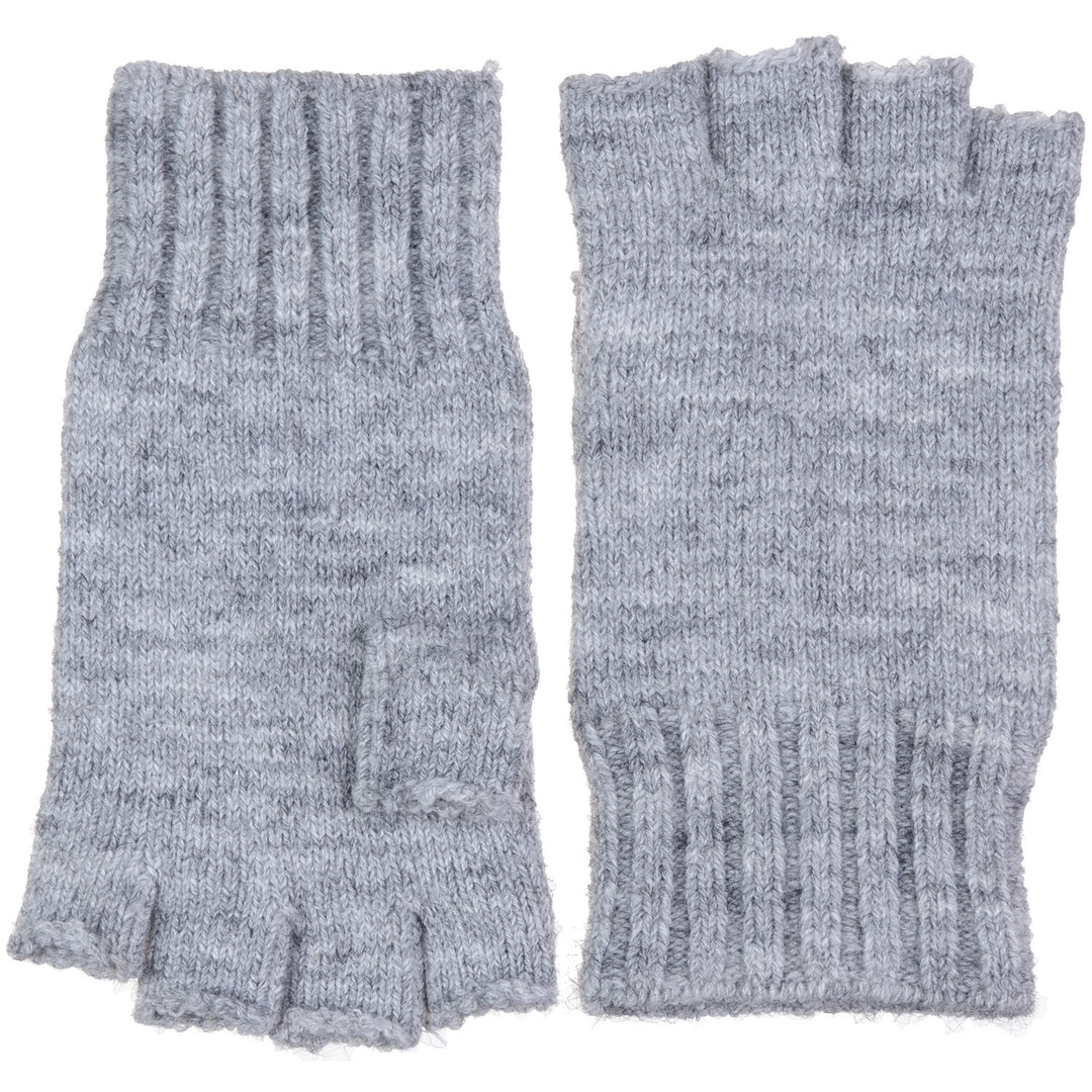 JG728P - One Dozen Unisex Solid Soft One Layer Half Finger Fingerless Knitted Gloves
