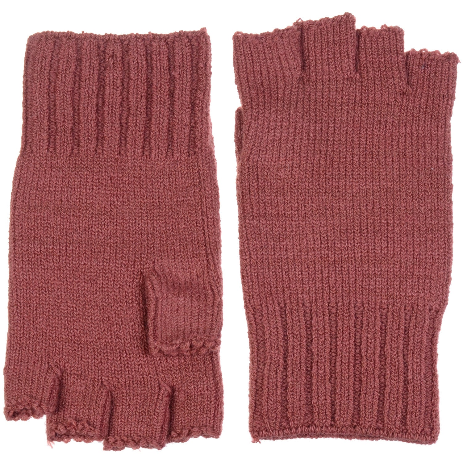 JG728P - One Dozen Unisex Solid Soft One Layer Half Finger Fingerless Knitted Gloves