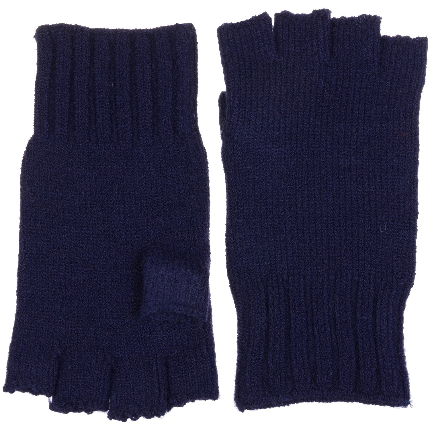 JG728 - One Dozen Unisex Solid Soft One Layer Half Finger Fingerless Knitted Gloves