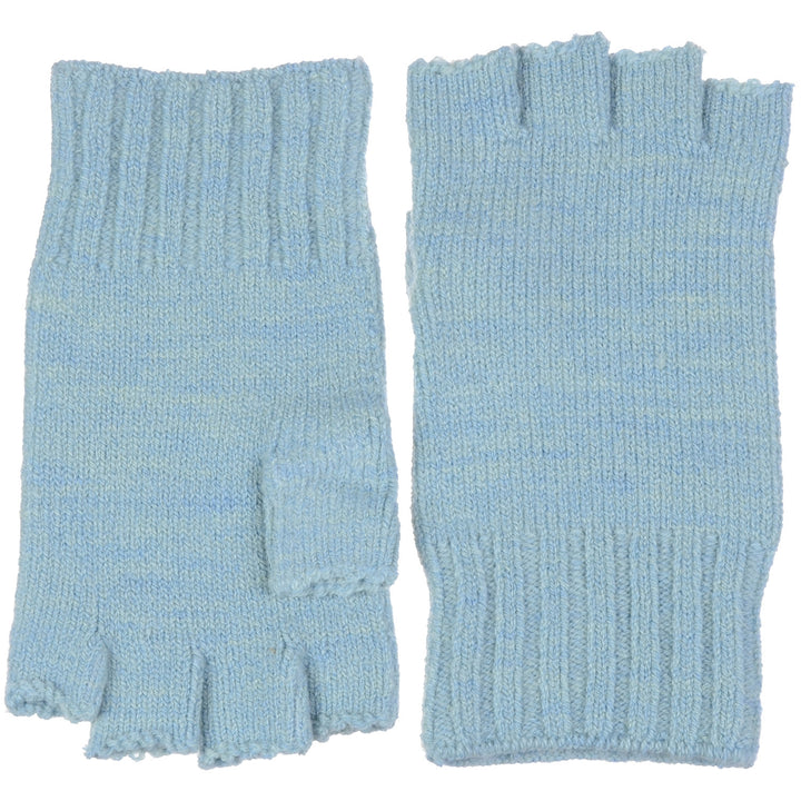 JG728P - One Dozen Unisex Solid Soft One Layer Half Finger Fingerless Knitted Gloves