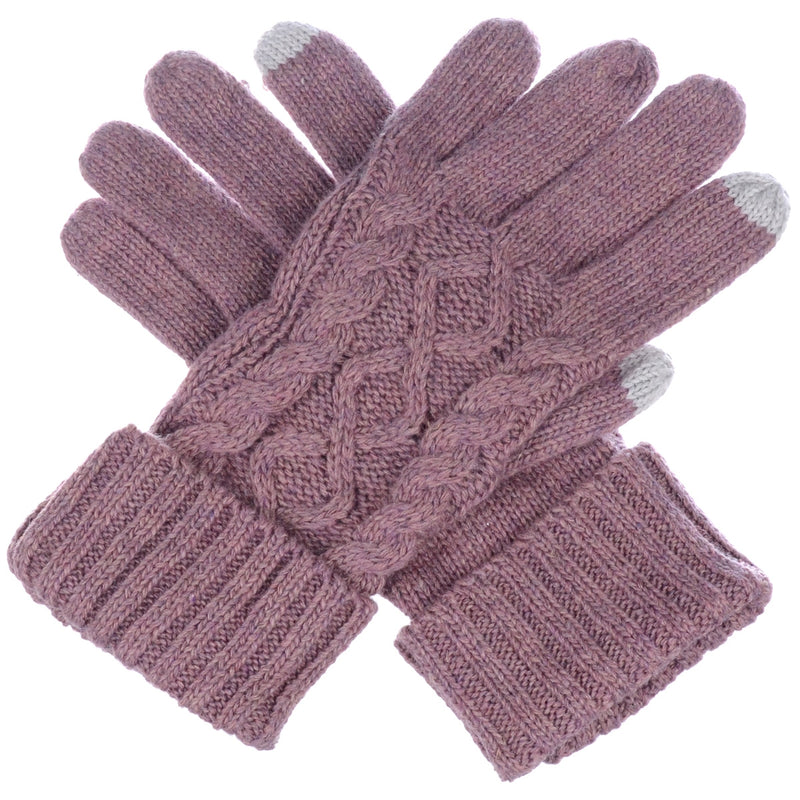 JG756 - One Dozen Crochet Knitted Cable Texting Gloves