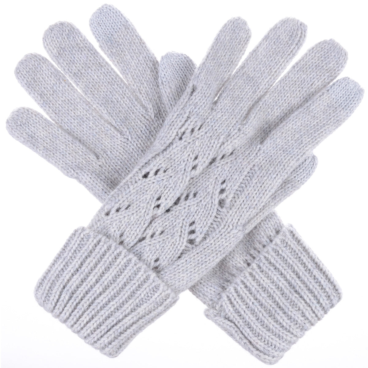 JG757 - One Dozen Ladies Knit Cable Texting Gloves