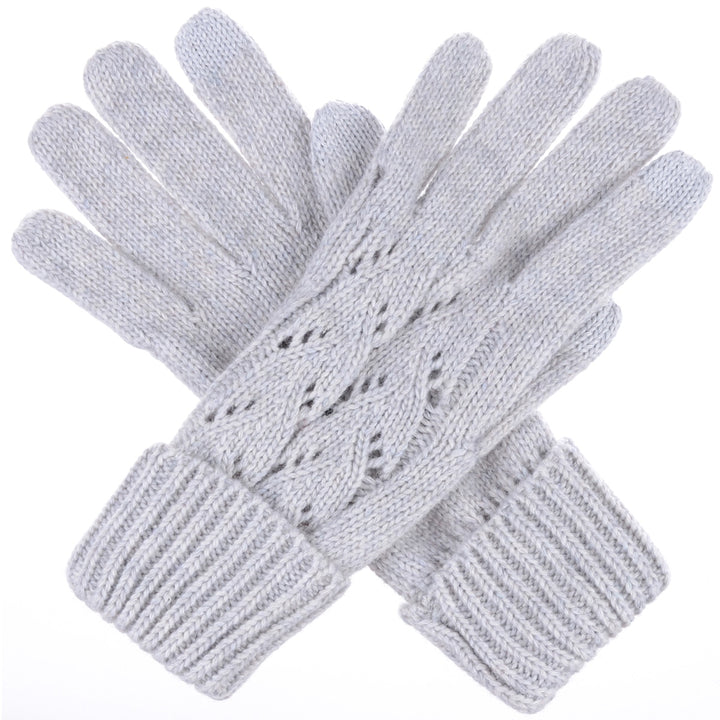 JG757 - One Dozen Ladies Knit Cable Texting Gloves