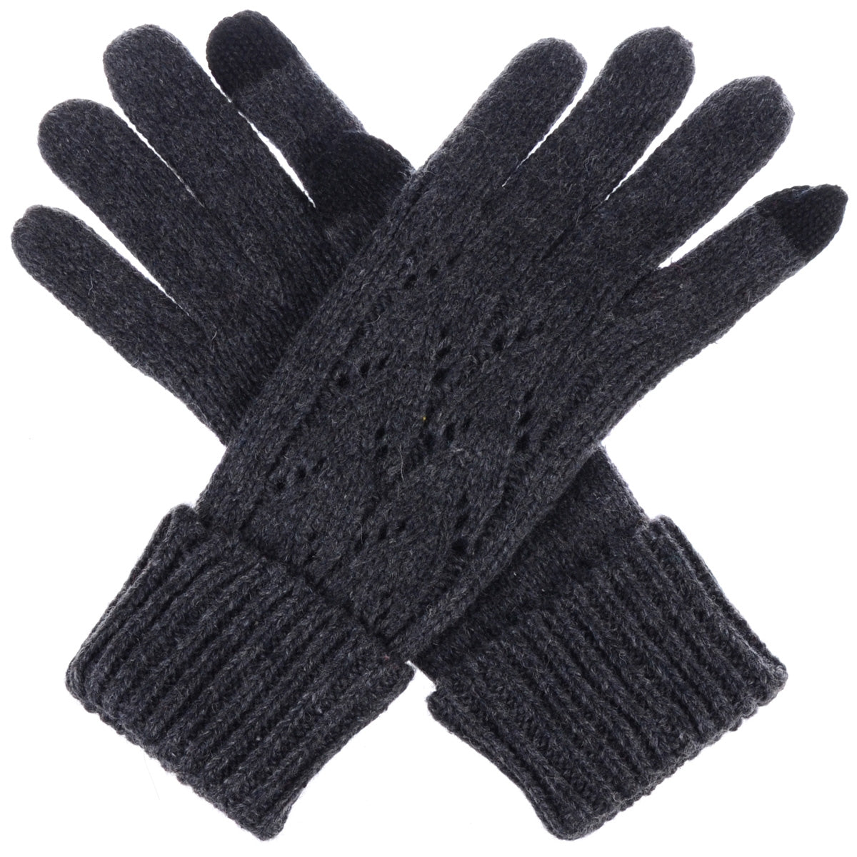 JG757 - One Dozen Ladies Knit Cable Texting Gloves