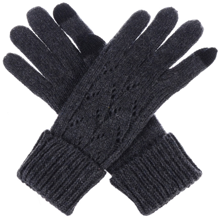 JG757 - One Dozen Ladies Knit Cable Texting Gloves