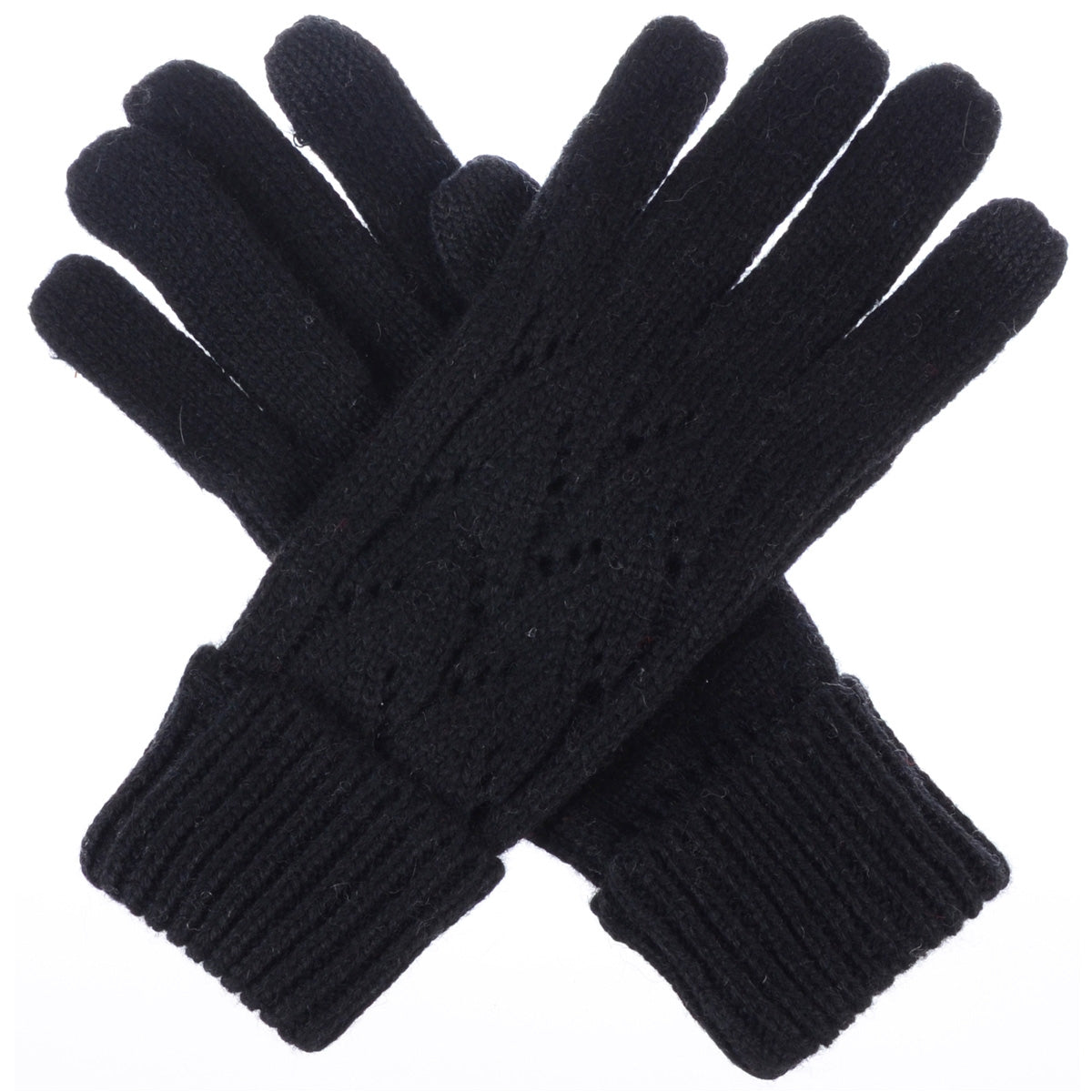 JG757 - One Dozen Ladies Knit Cable Texting Gloves