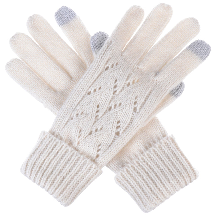 JG757 - One Dozen Ladies Knit Cable Texting Gloves
