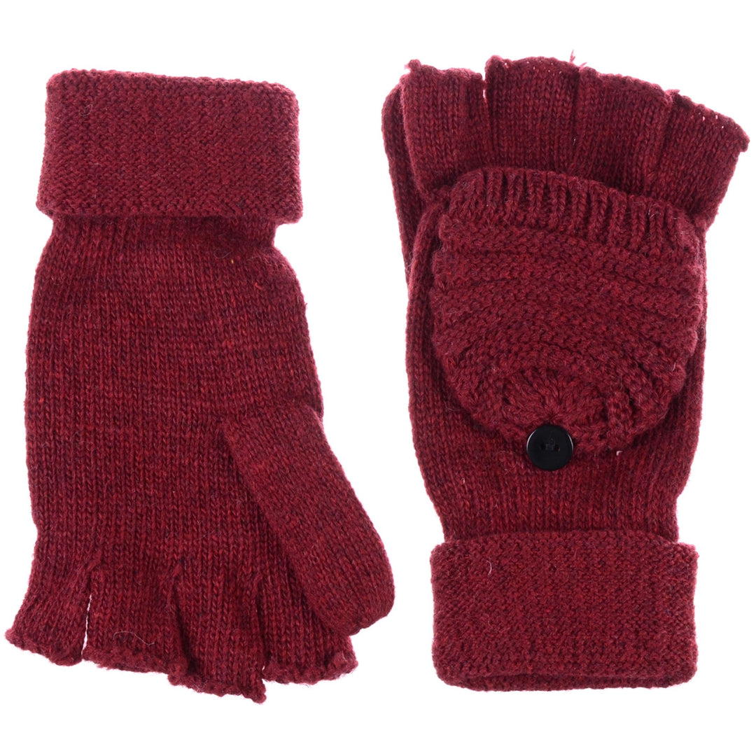 JG759 - One Dozen Unisex Fingerless Glove w/ Flip Cover