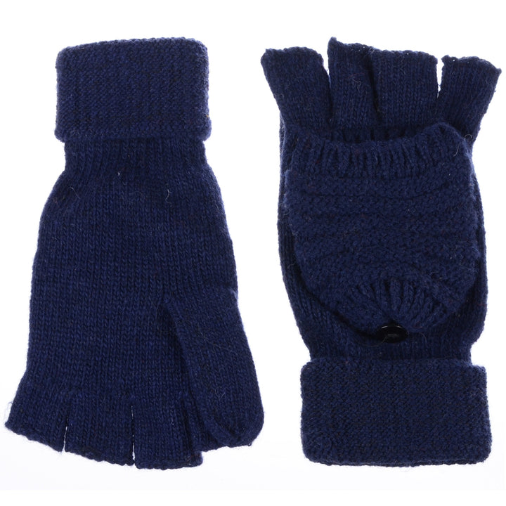 JG759 - One Dozen Unisex Fingerless Glove w/ Flip Cover