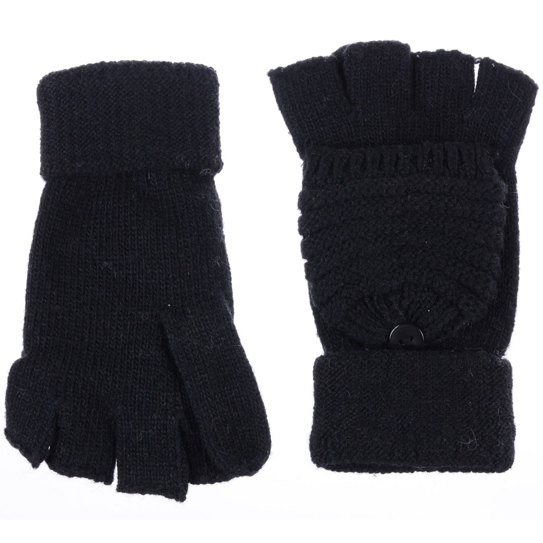 JG759 - One Dozen Unisex Fingerless Glove w/ Flip Cover