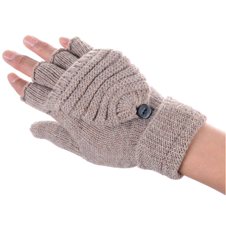 JG759 - One Dozen Unisex Fingerless Glove w/ Flip Cover
