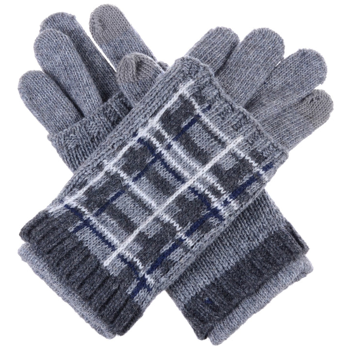 JG763 - One Dozen Reinforce Plaid Pattern Hand Warmer Glove Combo