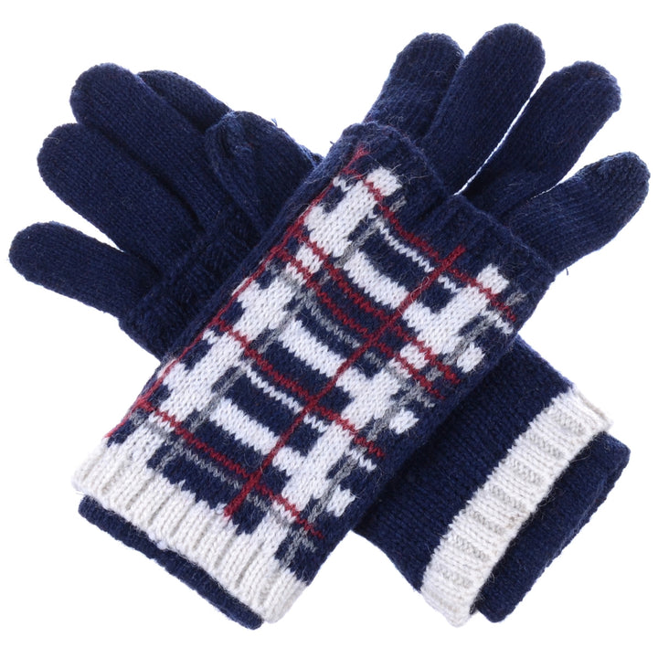 JG763 - One Dozen Reinforce Plaid Pattern Hand Warmer Glove Combo