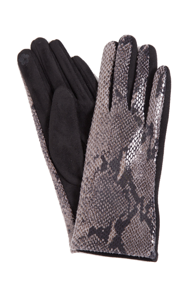 JG846 - One Dozen Ladies Snake patterned screen-touch Ladies Gloves