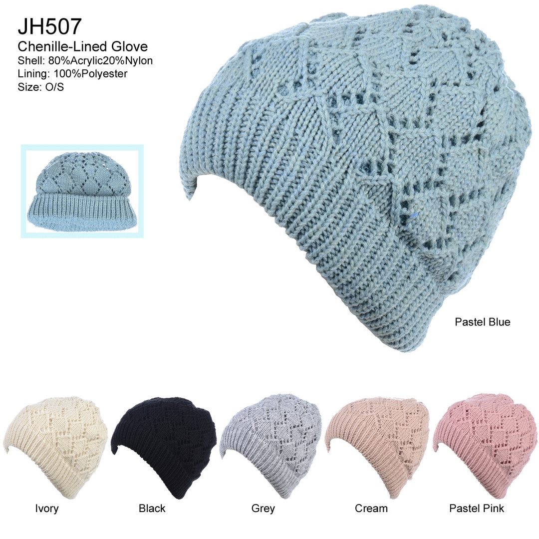 JH507 - Pattern Knit Beanie Hats