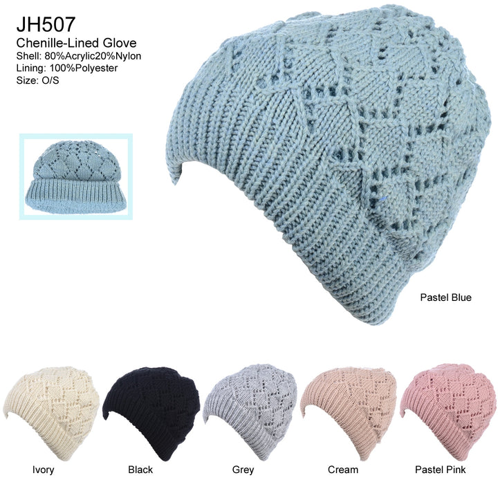 JH507 - Pattern Knit Beanie Hats