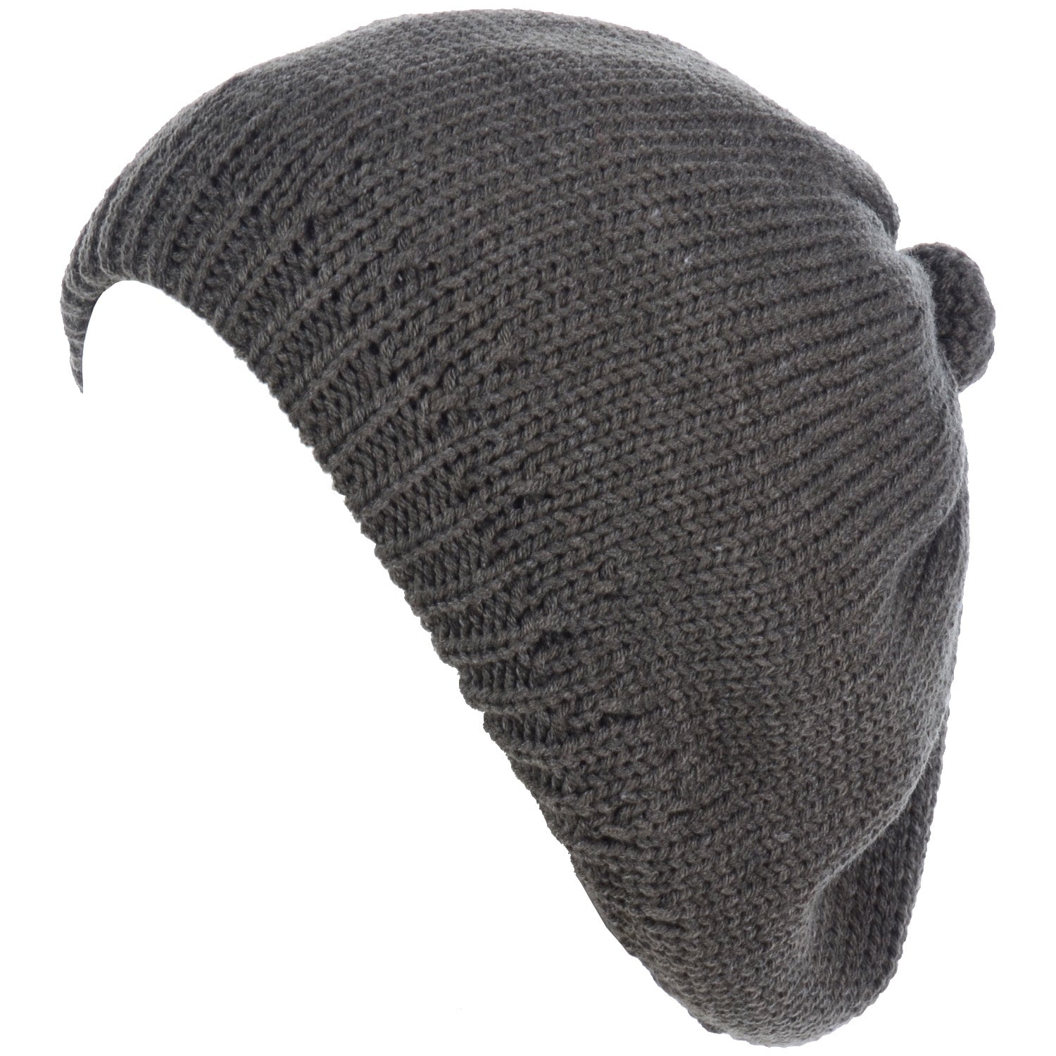 JH715A - One Dozen Winter Cozy Cable Fleece Lined Knit Beret Beanie Hat