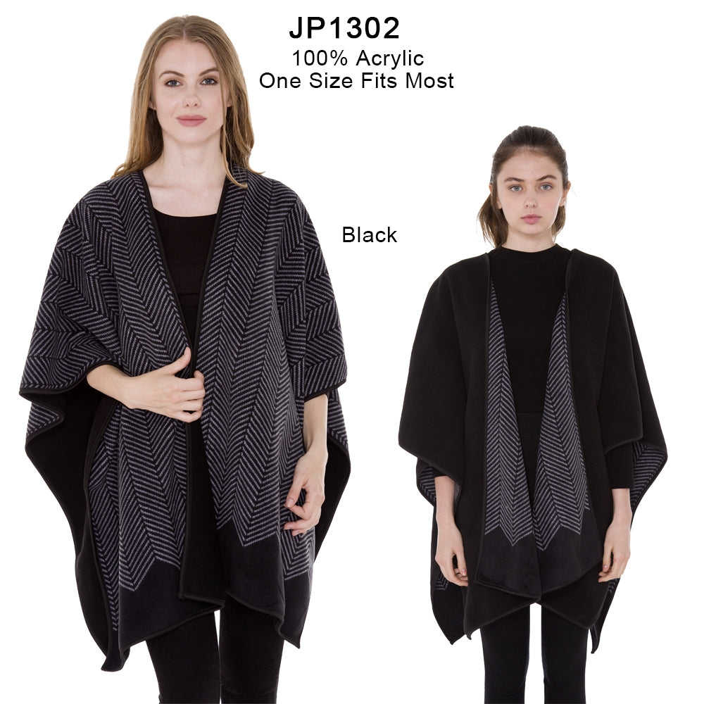 JP1302_BLACK RUANA