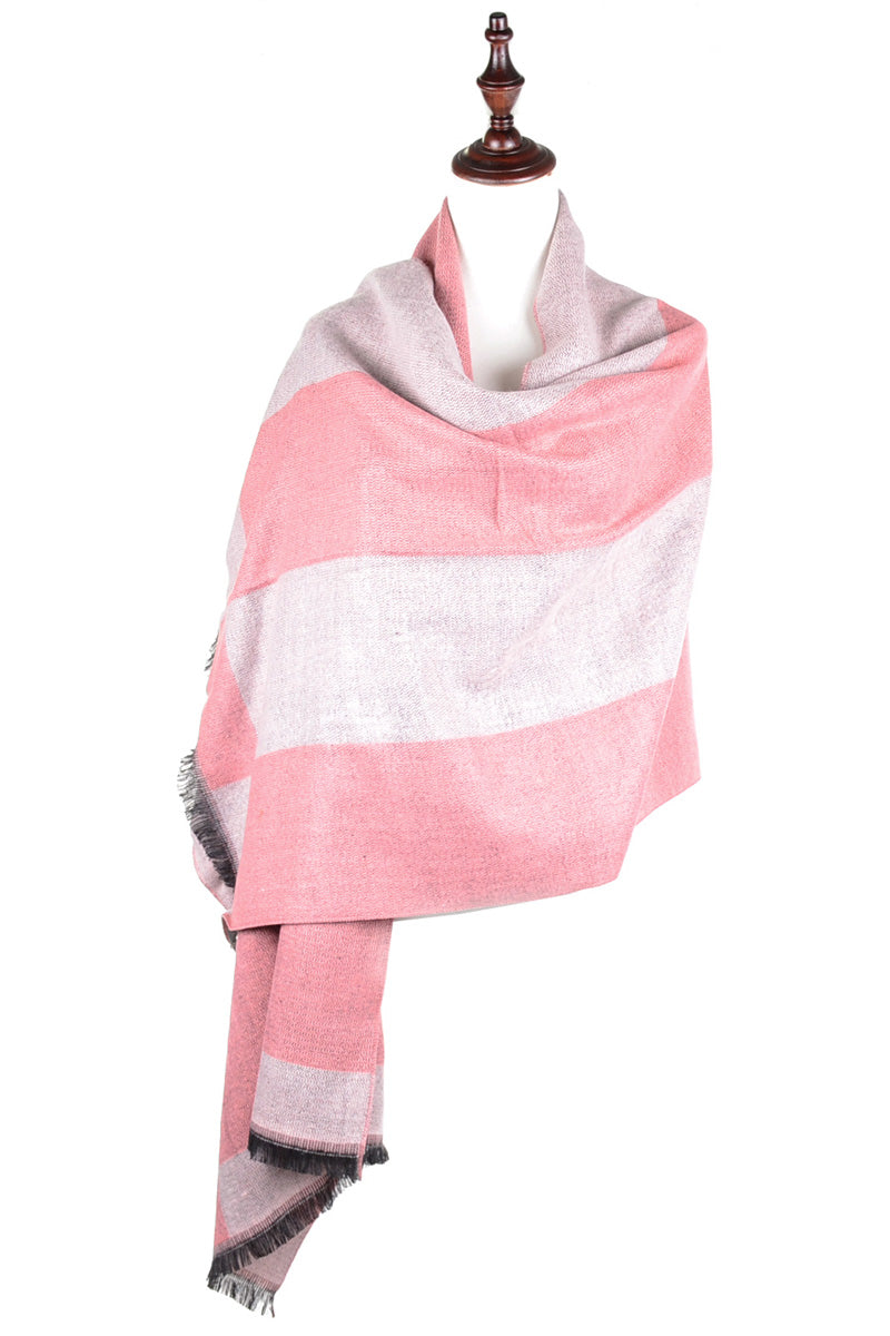 JS6003-PINK - One Piece Blanket Scarf