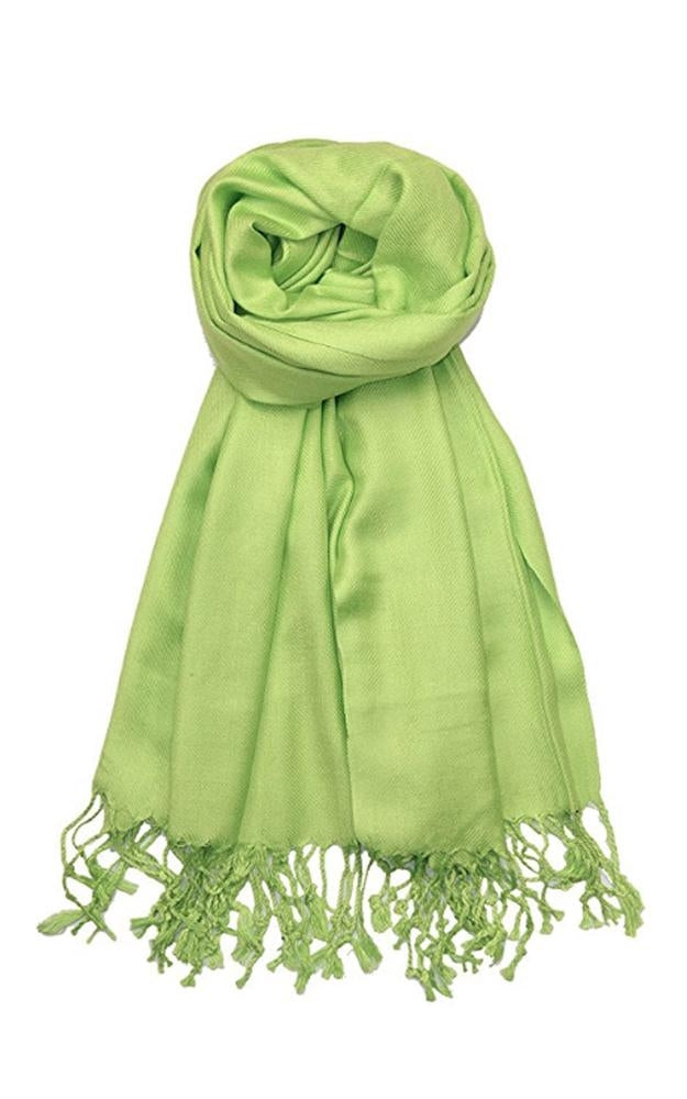 C12 - One Piece Apple Green Color Fashion Pashmina Shawl Scarf