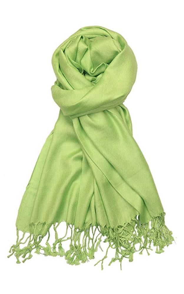 C12 - One Piece Apple Green Color Fashion Pashmina Shawl Scarf
