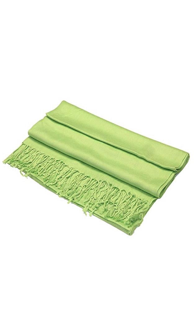 C12 - One Piece Apple Green Color Fashion Pashmina Shawl Scarf