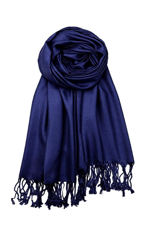 C05 - One Piece Navy Color Fashion Pashmina Shawl Scarf