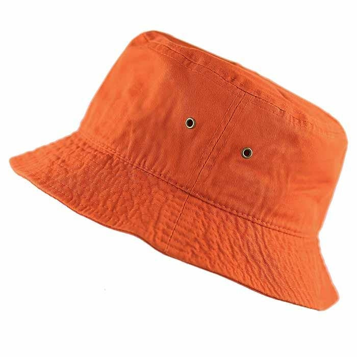 1500_Orange - One Piece Solid Color Bucket Hat