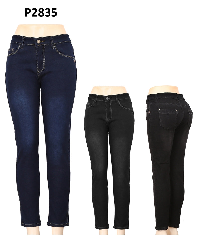 P2835 - One Dozen Denim Jeans w/ fur lined (MIX SIZE)