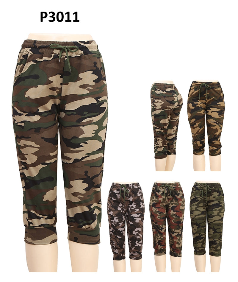 P3011 - One Dozen Ladies Camo Capri
