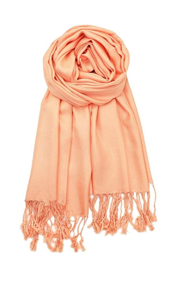 C57 - One Piece Peach Color Fashion Pashmina Shawl Scarf