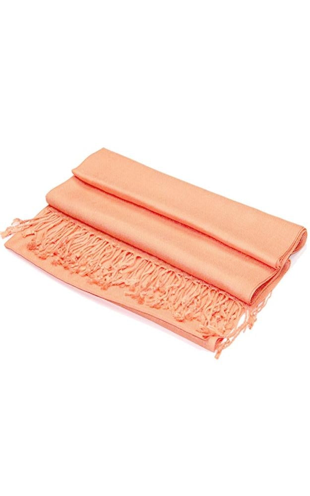 C57 - One Piece Peach Color Fashion Pashmina Shawl Scarf