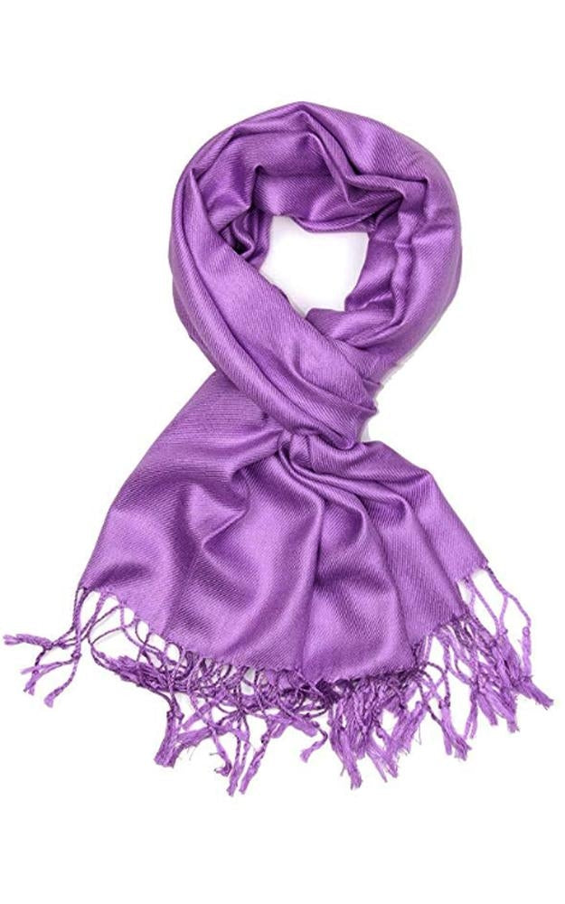 C41 - One Piece Purple Color Fashion Pashmina Shawl Scarf