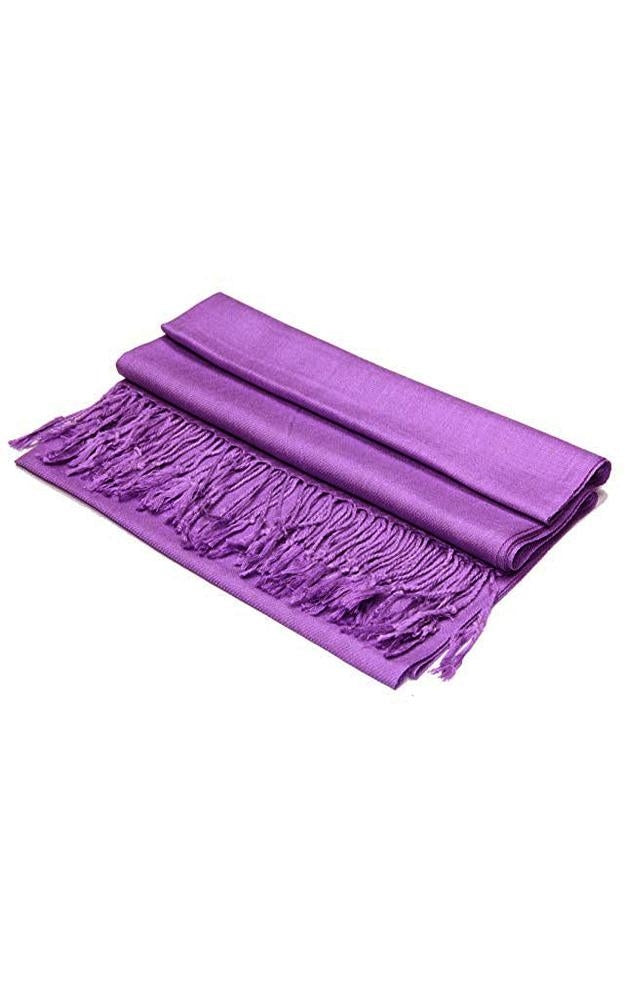 C41 - One Piece Purple Color Fashion Pashmina Shawl Scarf