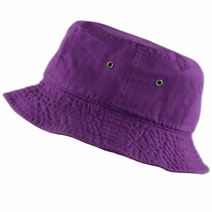 1500_Purple - One Piece Solid Color Bucket Hat