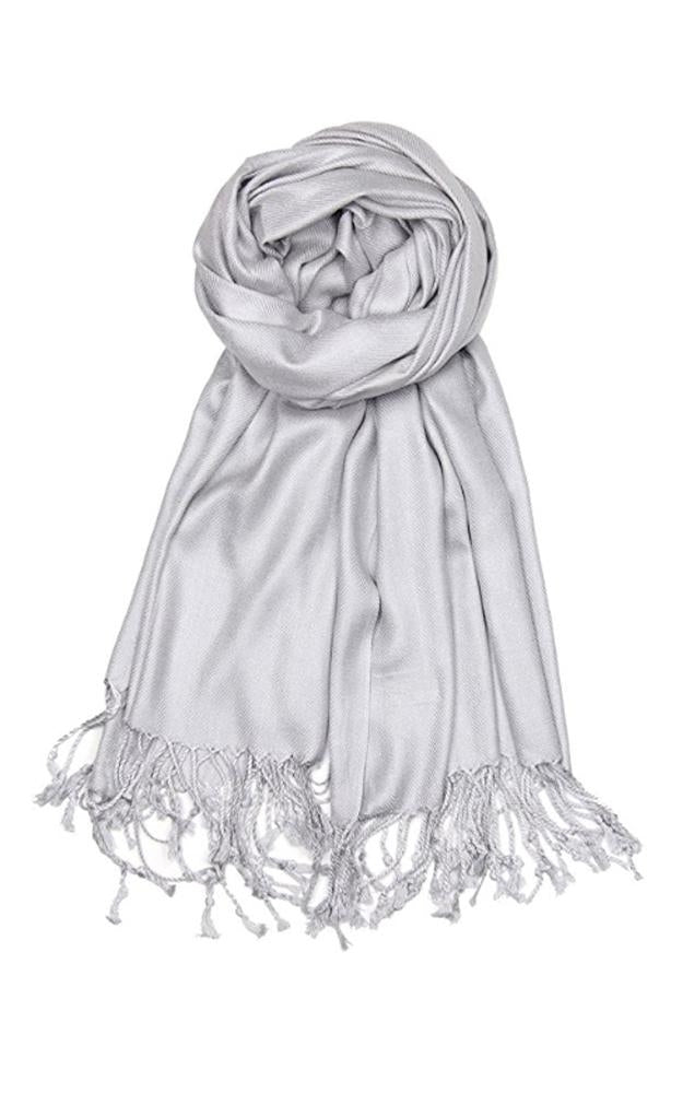 C28 - One Piece Sliver Color Fashion Pashmina Shawl Scarf