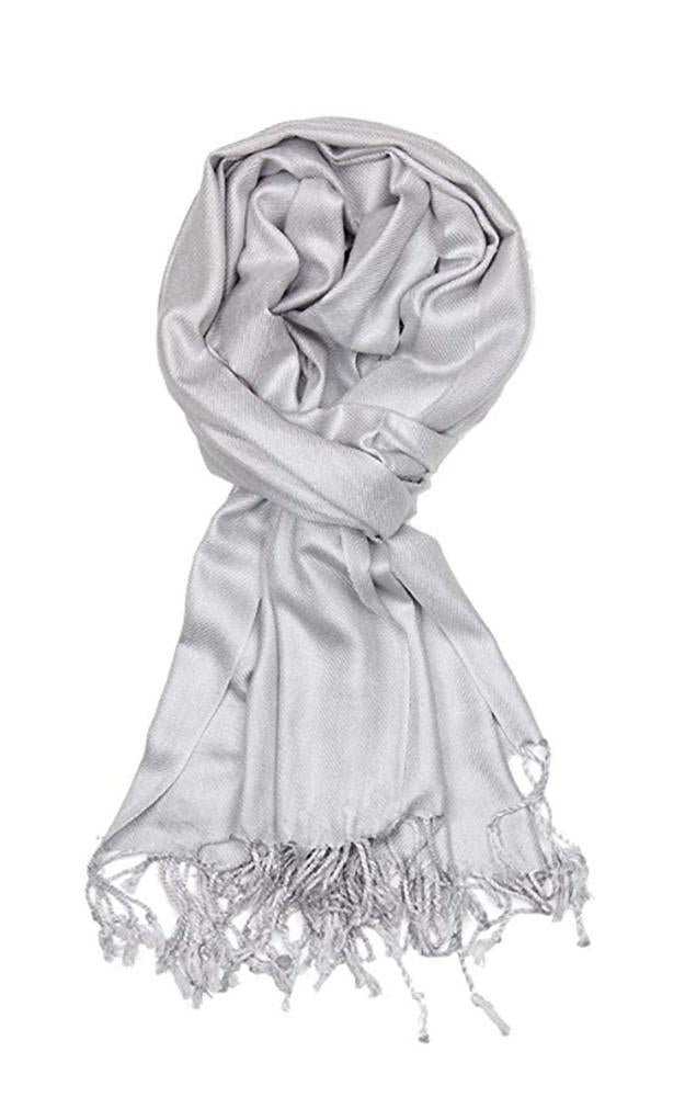 C28 - One Piece Sliver Color Fashion Pashmina Shawl Scarf