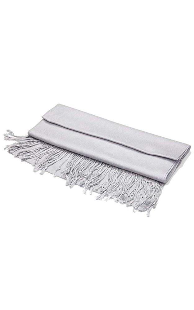 C28 - One Piece Sliver Color Fashion Pashmina Shawl Scarf