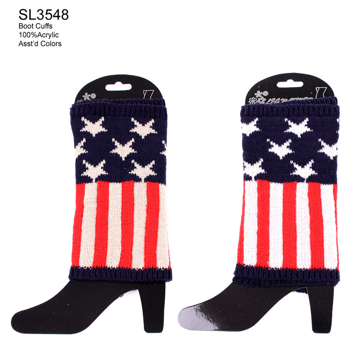 SL3548 - One Dozen American Flag Boot Cuff