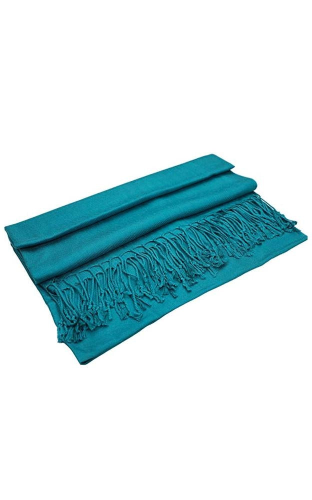 C13 - One Piece Teal Color Fashion Pashmina Shawl Scarf