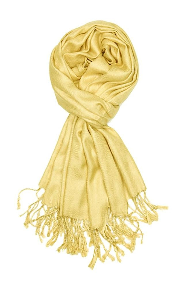 C61 - One Piece Yellow Color Fashion Pashmina Shawl Scarf